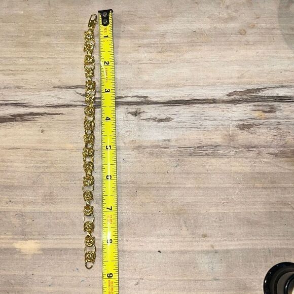 Chain Heavy Bracelet Lobster Claw Clasp Gold Tone 8 1/2” long Classic Chunky - Picture 6 of 6